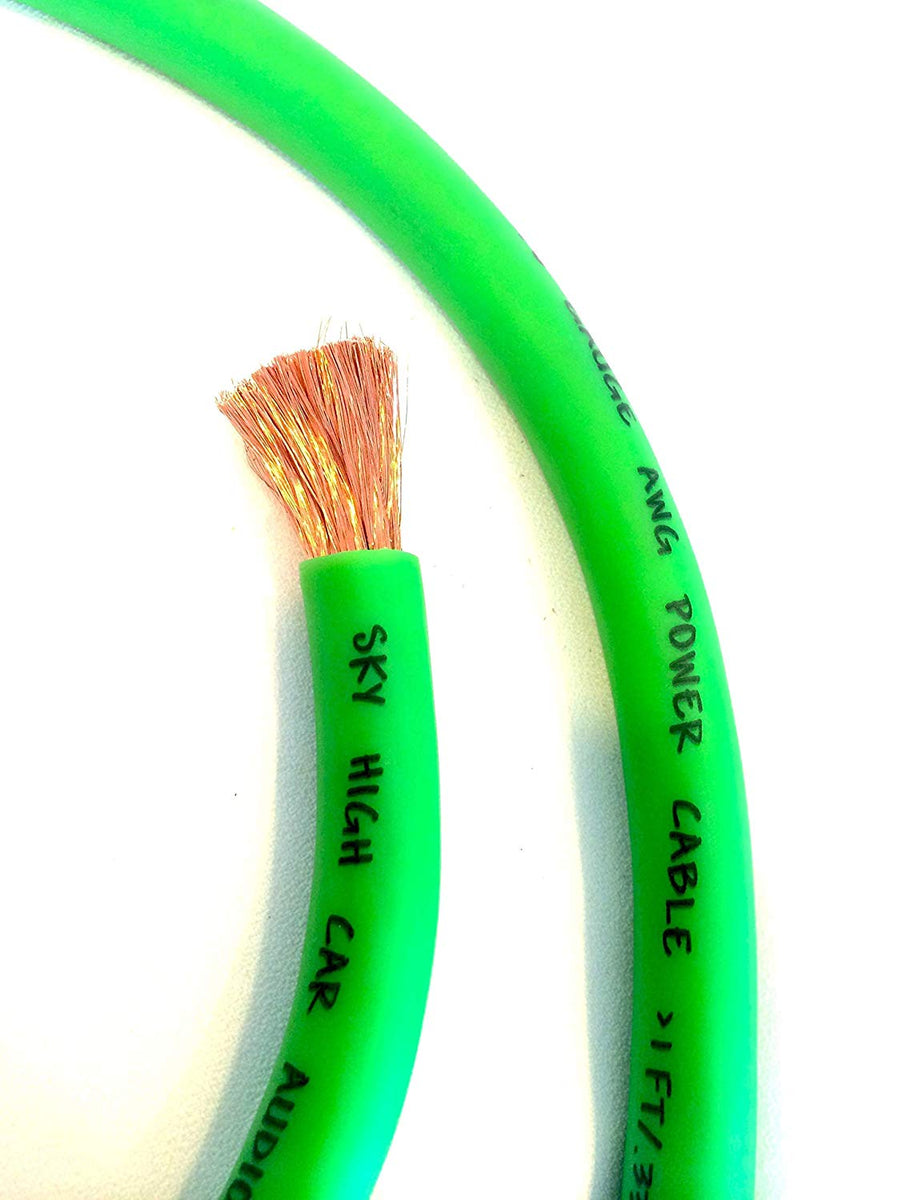 1/0 Tinned Ofc Sky High Car Audio 50-Foot Power Wire Kit – 1/0 - Foto 2