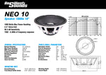 RESILIENT SOUNDS RS NEO 10 500w rms 4ohm 10" speaker