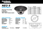 RESILIENT SOUNDS NEO 8 400w rms 4ohm 8" speaker