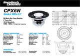 Resilient Sounds CPX6N NEO 6.5" Pro Audio Hybrid Loudspeaker with Horn 400W RMS
