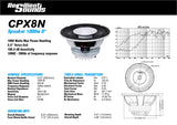 Resilient Sounds CPX8N NEO 8" Pro Audio Hybrid Loudspeaker with Horn 500W RMS